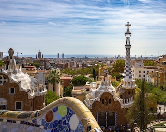 Park Güell Print || Barcelona Photography || Gaudí Masterpiece || Modernist Architecture || Spain Travel Photo