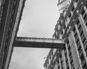 Wrigley Building Print: Chicago Architecture, Black and White Photography