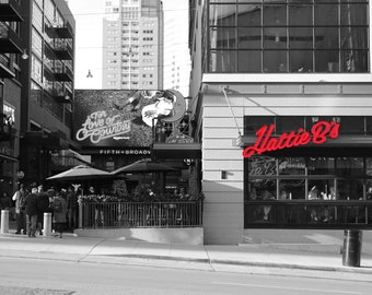 Nashville Hot Chicken Print: Hattie B's Neon Sign, Broadway Street Photography