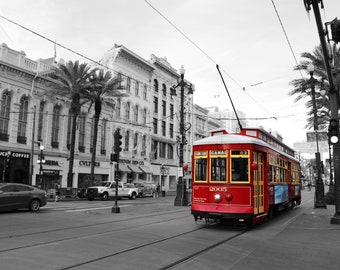 Canal Streetcar Photography Print | New Orleans Home Decor