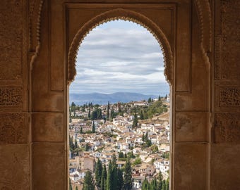 Alhambra Print || Granada Spain Fine Art Photography || Moorish Architecture Art || Islamic Wall Art