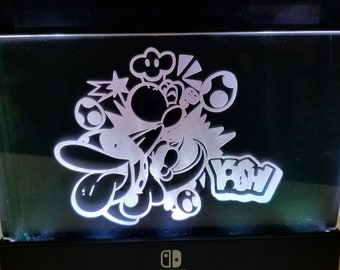 Yoshi's Crafted World Custom Faceplate/ Shield for PDP Nintendo Switch Light-Up Dock