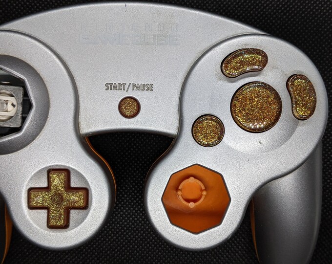 Custom Resin Cast Gamecube Buttons Blue Gold Etsy