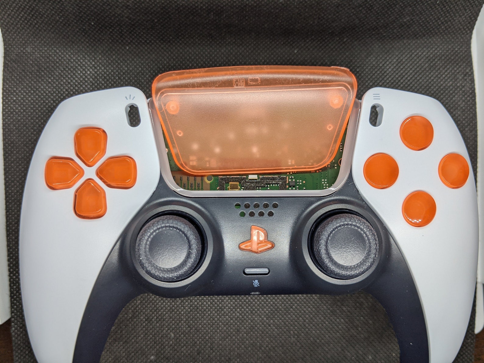 PS5 DualSense Cast Resin Buttons Transparent Orange Face Etsy