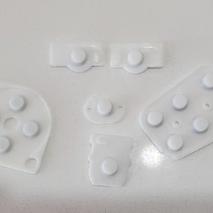 N64 Replacement Silicone Button Pads - White