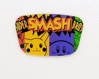 Super Smash Bros 64 Faces Custom Nintendo 64 Jewel, Badge, Faceplate