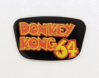 Donkey Kong 64 logo Custom Nintendo 64 Jewel, Badge, Faceplate