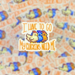 Stardew Valley chickens sticker