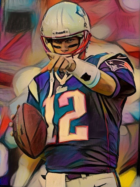 Tom Brady Shower Fabric Curtaintom Arttom Zoom