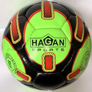 HAGAN Soccer Balls Size 5, Green Panels