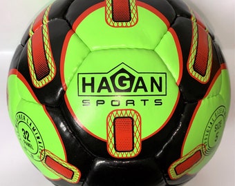 HAGAN Soccer Balls Size 5, Green Panels