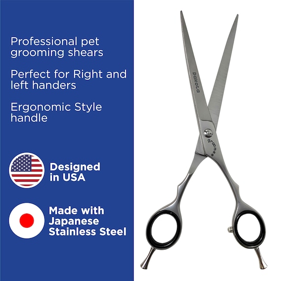 GROOMEE Pet Grooming Scissor Curved 8 Inches Right and Left Handed Dog and Cat Grooming Shears Dog Trimming Kit Sharp Comfortable Etsy
