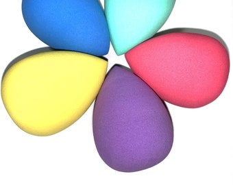 TOOBA 5Pcs Makeup Sponge Set- Multicolor Flawless Blender Beauty Sponge PREMIUM QUALITY