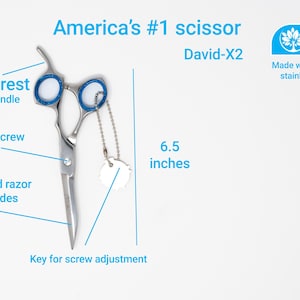 TOOBA 6.5&quot; Professional Barber Scissors Salon Hair cutting Hair Dressing Shears Japanese stainless