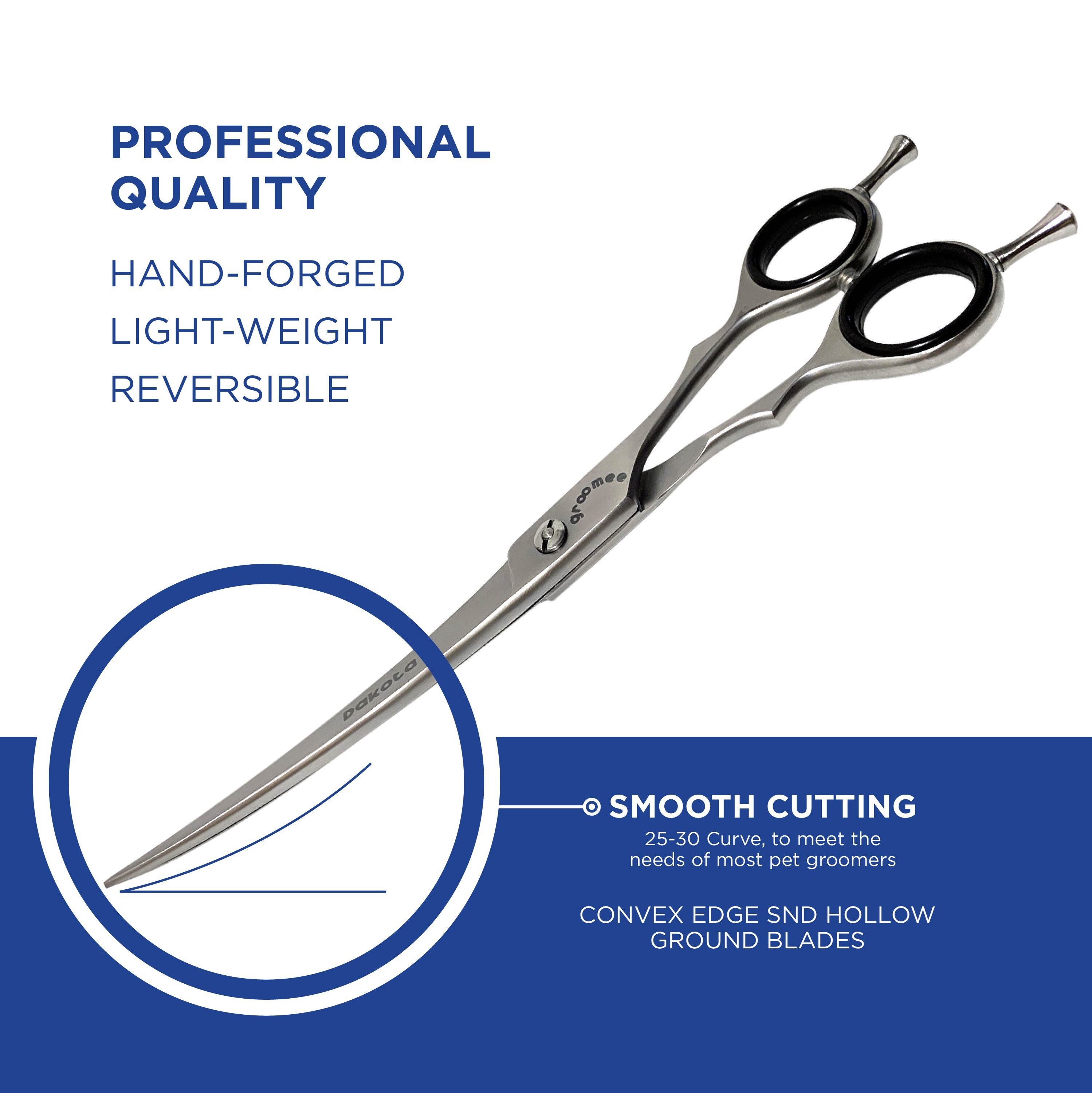 GROOMEE Pet Grooming Scissor Curved 8 inches Right and Left Etsy