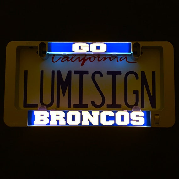 Denver Broncos Plastic License Plate Frame Full Color FAST USA SHIPPING