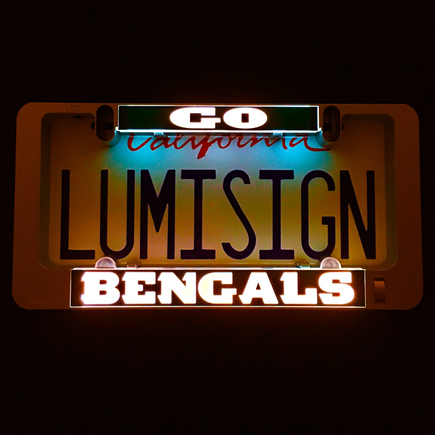 battery operated license plate light