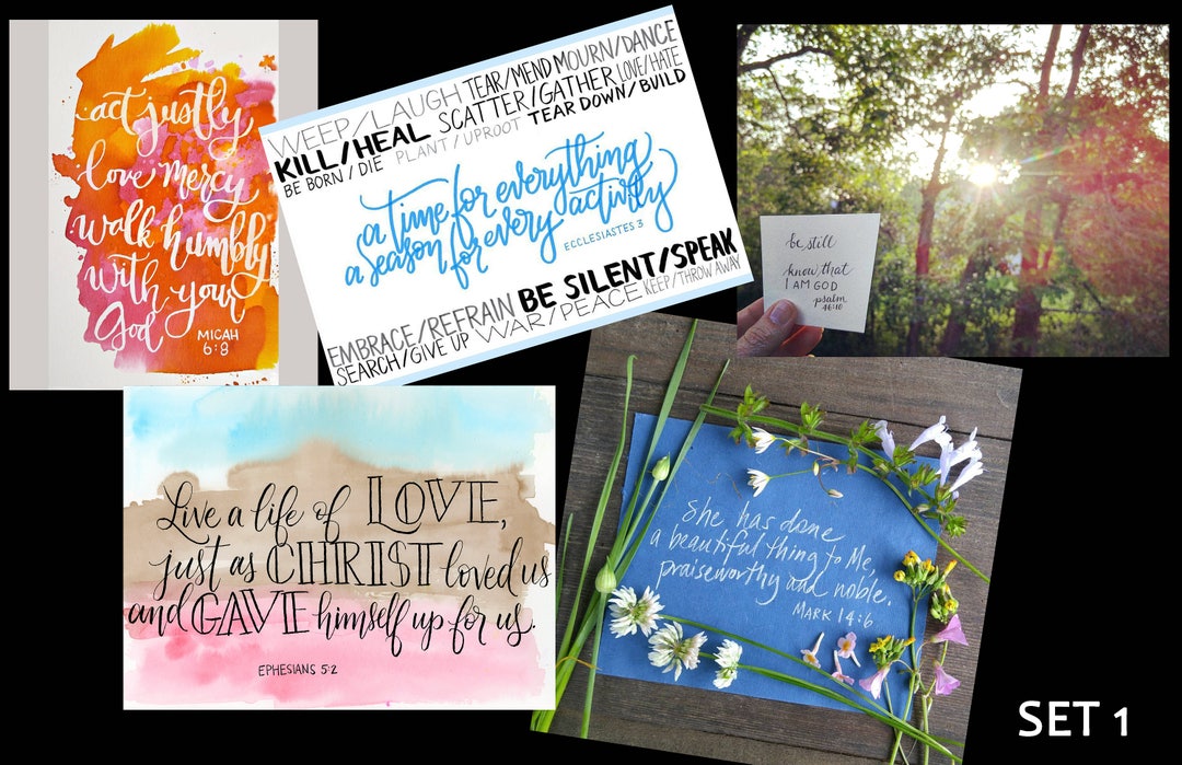 Set 1 - Printable Scripture Greeting Cards - Etsy