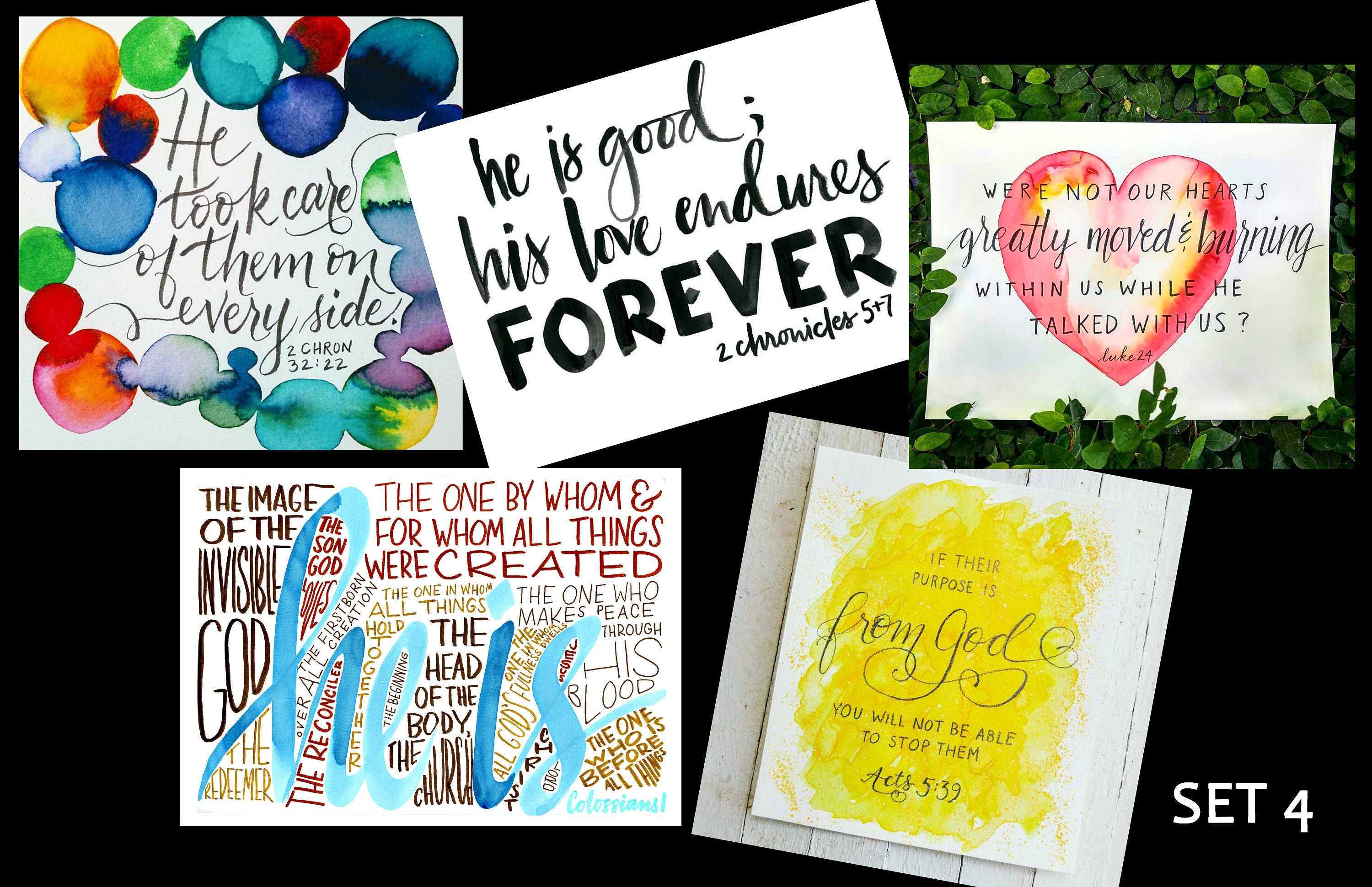 Scriptural Greetings Set 4 - Printable Scripture Greeting Cards - Etsy