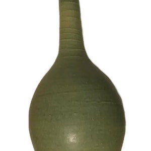 Vintage Rowe Pottery Green Long Neck Bob Timberlake Vase Limited Edition