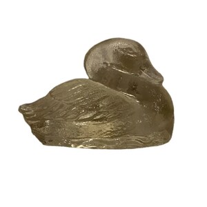 Vintage Clear Pressed Glass Swan Figurine Figure