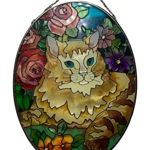 Joan Baker Stained Glass Cats - Etsy