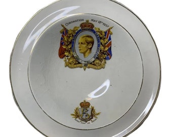 Antike 1937 König Edward VIII Krönungsschale Abdiziertes Britisches Königshaus