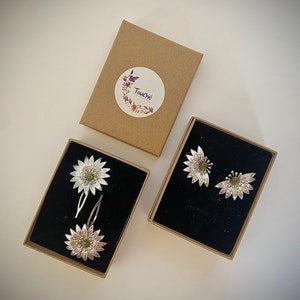 Personalized earrings, bridal earrings, personalized hairpins, bridal hairpins, flower earrings, flower hairpins