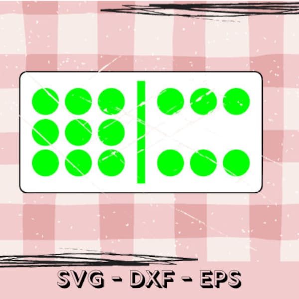 Domino Double 9 Game - Digital SVG file ONLY - Glowforge SVG - Standard Size