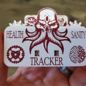 Santé et Santé Svg - Laser Cut FILE UNIQUEMENT - Compteur de jeu - SVG Cut File - Jeux de société d’horreur - Game Tracker - Life Counter