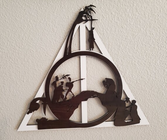 Download Harry Potter Svg Laser Cut File Only Deathly Hallows Decor Etsy