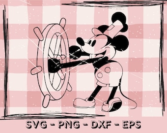 蒸気船ウィリー デジタルファイル - SVG/PDF/PNG/JPeg - ミッキー