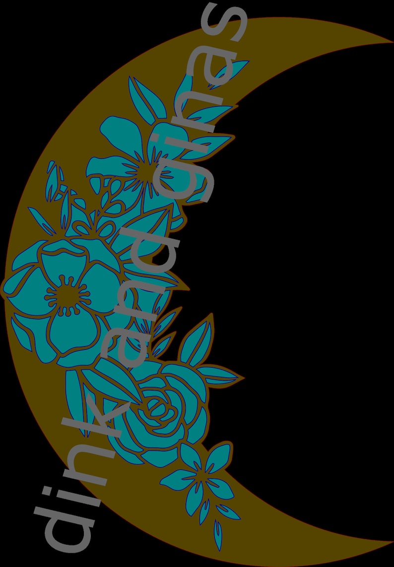 Download Flower Moon SVG Laser Cut FILE ONLY Home Decor svg Cut | Etsy