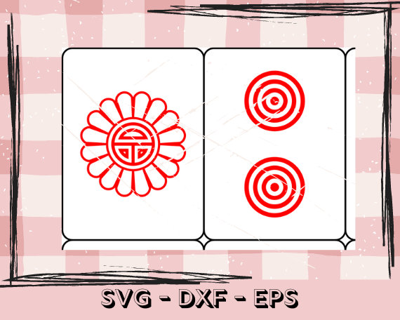 144 Piece Mahjong Tile Game Svg - Digital SVG File ONLY - Glowforge SVG ...