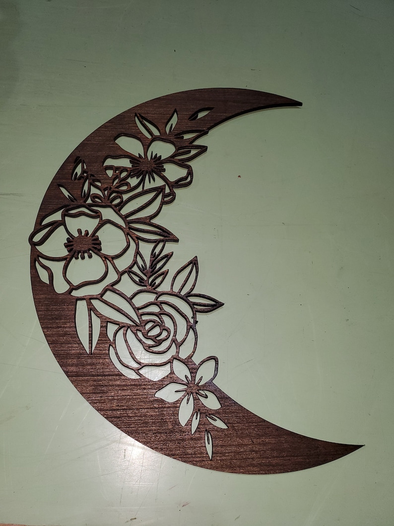 Download Flower Moon SVG Laser Cut FILE ONLY Home Decor svg Cut | Etsy