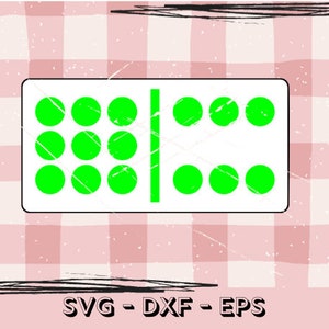 Domino Double 12 Game - Fichier numérique SVG UNIQUEMENT - Glowforge SVG - Taille Standard
