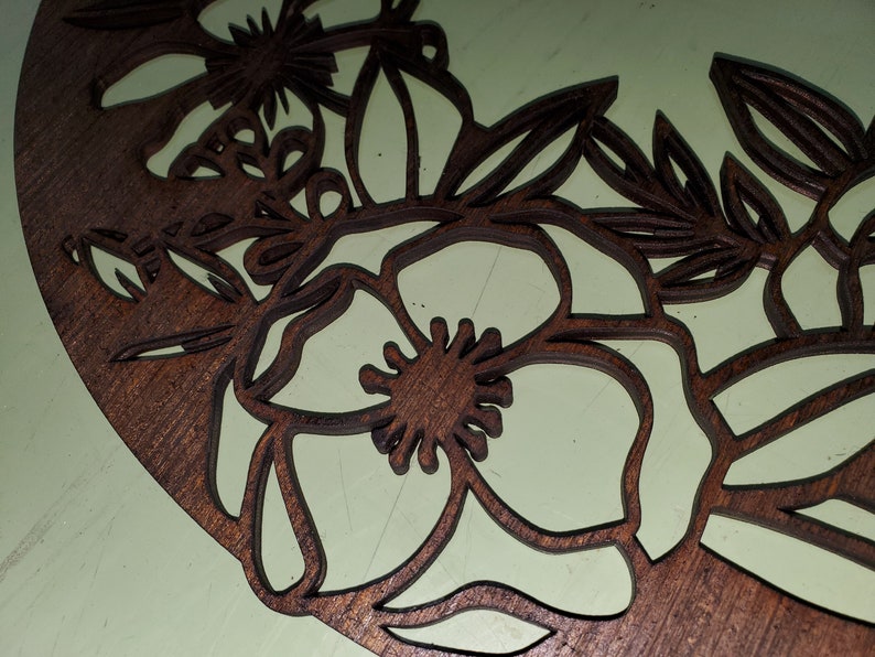 Download Flower Moon SVG Laser Cut FILE ONLY Home Decor svg Cut | Etsy