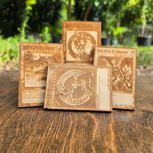 Juego de cartas de madera de Yu-Gi-Oh!