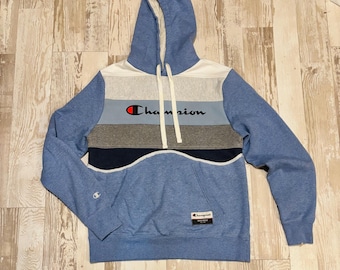The Blues X Champion Upcycled Hooded Sweatshirt
