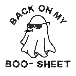 Back on my Boo-Sheet- Digital design file- png file