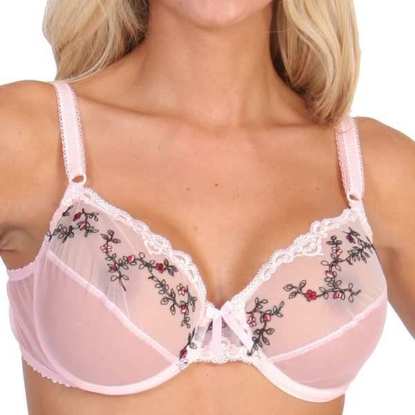 Persia pink Plunge cup bra by Touchable