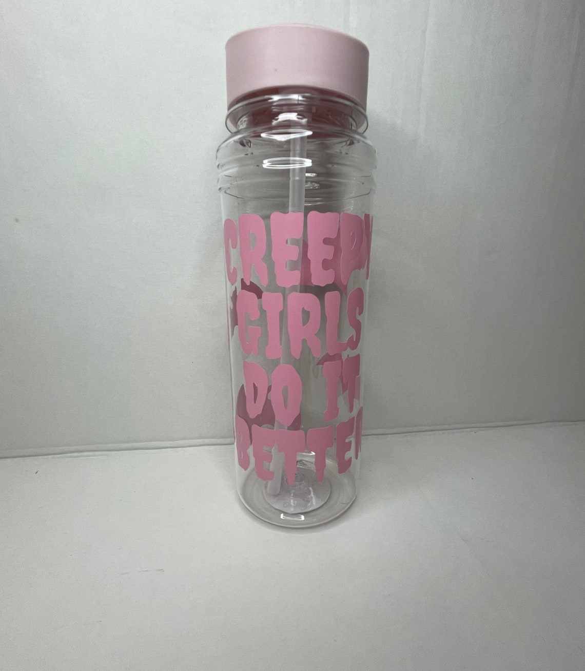 Gothic Pastel baby pink water bottle/ spooky girl water Etsy