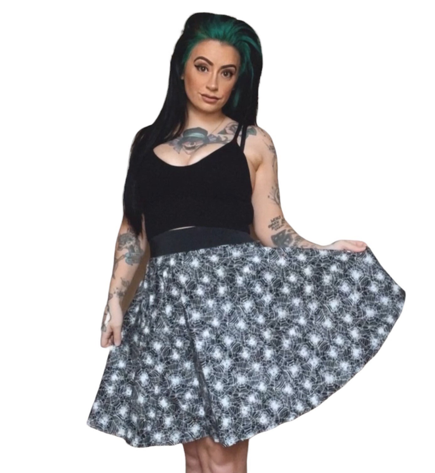 Horror Skater Skirt Gothic Skater Skirt Gothic Womens Etsy