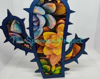 Cactus Suncatcher SVG/DXF file for laser cutter machine