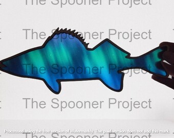 Walleye Suncatcher SVG/DXF file for laser cutter machine