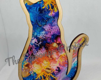 Cat Suncatcher SVG/DXF file for laser cutter machine