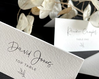 Place Cards | Place Names | Wedding Stationery | tent card | Black and White | Luxury | Modern | Stationery | Place Setting | Minimal