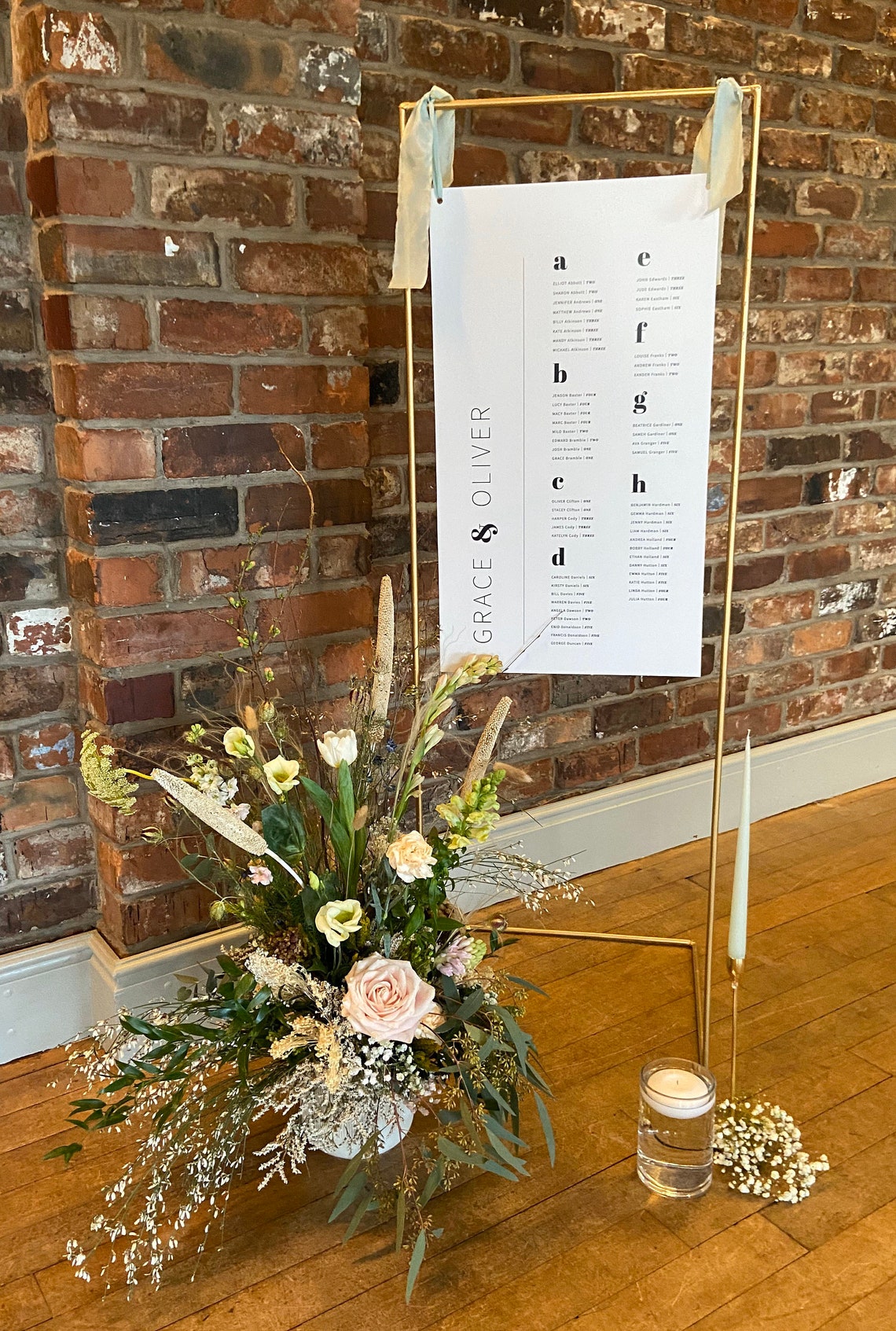 Table Plan Alphabet | Modern | on the Day | Stationery | Wedding ...