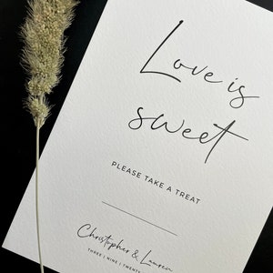 Sweet Cart sign | Wedding Stationery | Wedding Treat Sign | Modern | Stationery | Black and White | wedding signage | Wedding Frame Signs