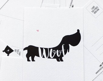 Postcard / Ansichtkaart 'Wooff' A6